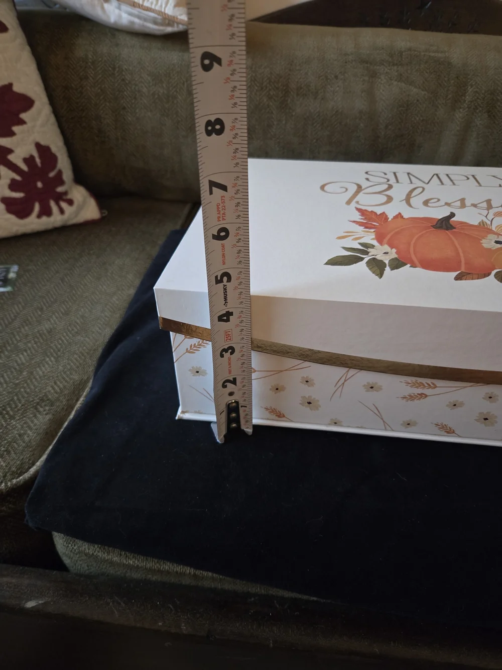 Simply Blessed Pumpkin Storage Box